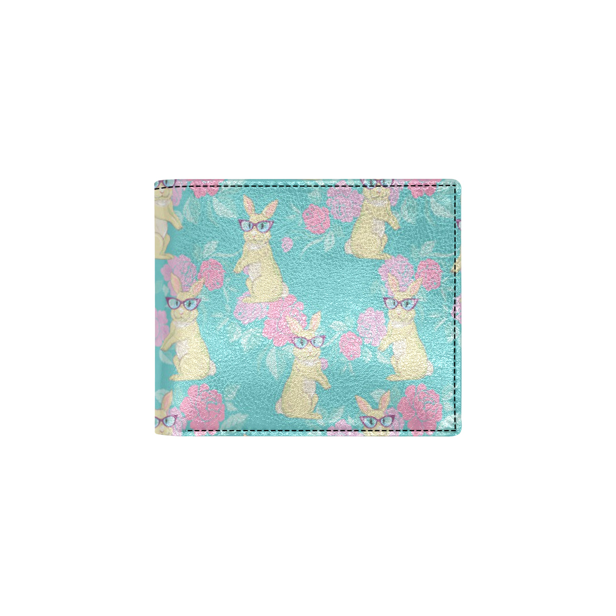 Rabbit Pattern Print Design RB05 Men's ID Card Wallet