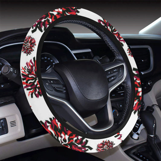 Cheerleader Pattern Print Design 01 Steering Wheel Cover with Elastic Edge