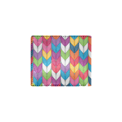 Knit Pattern Print Design 01 Men's ID Card Wallet