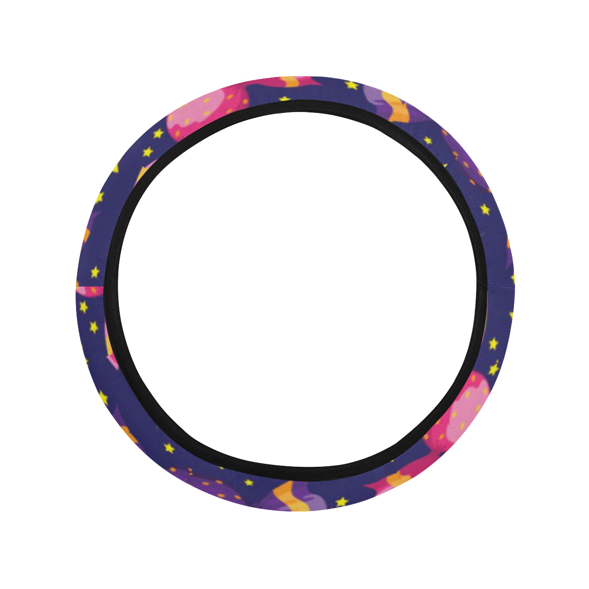 Candy Pattern Print Design CA06 Steering Wheel Cover with Elastic Edge
