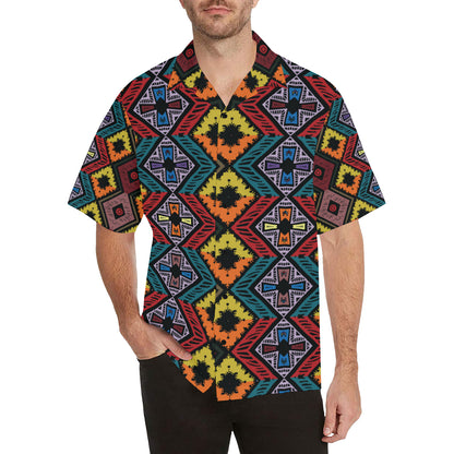 African Pattern Print Design 08 Men's Hawaiian Shirt