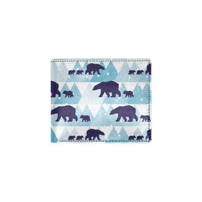 Bear Pattern Print Design BE01 Men's ID Card Wallet