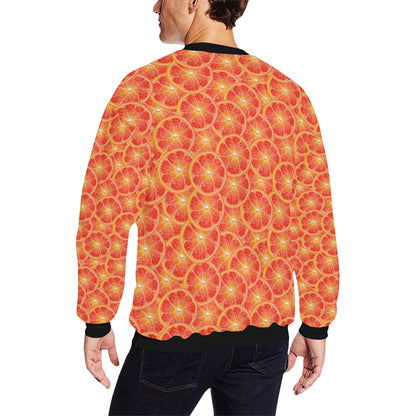 Grapefruit Pattern Print Design GF06 Men Long Sleeve Sweatshirt