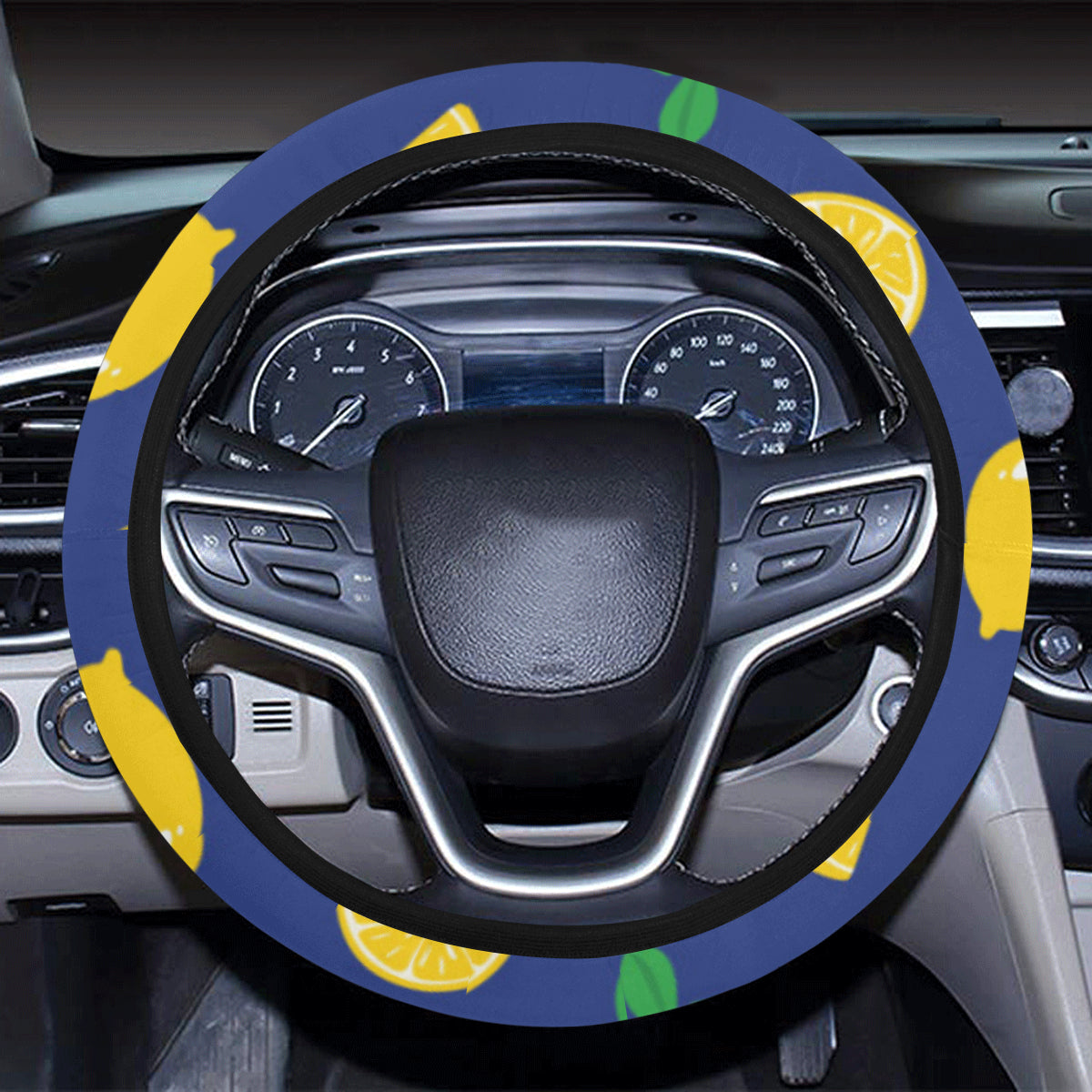 Citrus  Pattern Print Design 02 Steering Wheel Cover with Elastic Edge