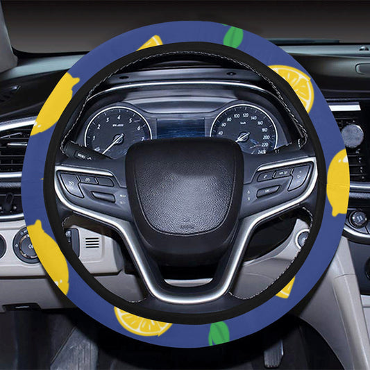 Citrus  Pattern Print Design 02 Steering Wheel Cover with Elastic Edge