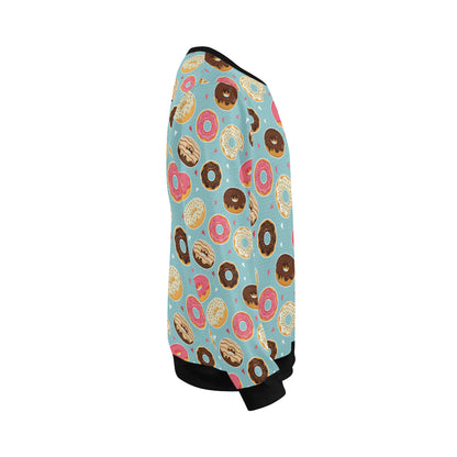 Donut Pattern Print Design DN04 Men Long Sleeve Sweatshirt