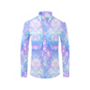 Galaxy Stardust Pastel Color Print Men's Long Sleeve Shirt