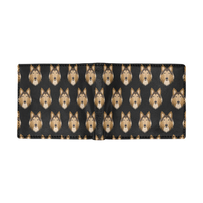 Collies Pattern Print Design 01 Men's ID Card Wallet