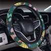 Cactus Pattern Print Design 05 Steering Wheel Cover with Elastic Edge