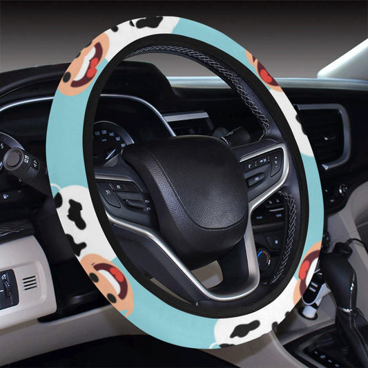 Cattle Cute Pattern Print Design 01 Steering Wheel Cover with Elastic Edge