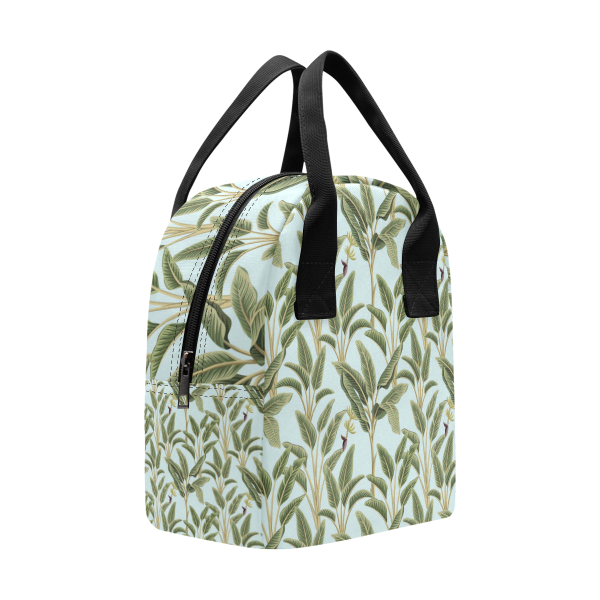 Banana Leaf Pattern Print Design BL03 Insulated Lunch Bag