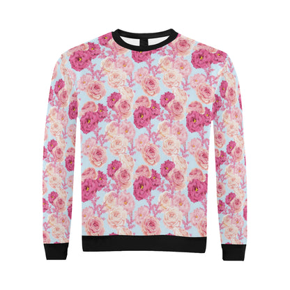 Lisianthus Pattern Print Design LT05 Men Long Sleeve Sweatshirt