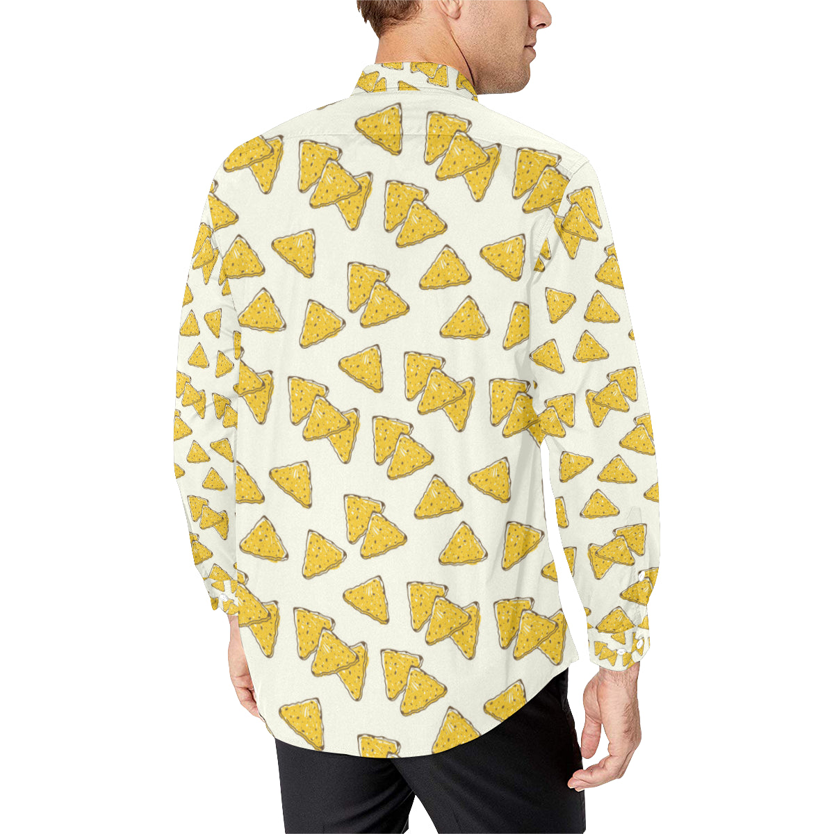 Nachos Pattern Print Design A01 Men's Long Sleeve Shirt
