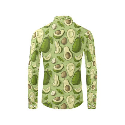 Avocado Pattern Print Design AC03 Men's Long Sleeve Shirt