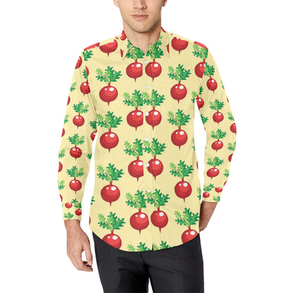 Radish Pattern Print Design A02 Men's Long Sleeve Shirt