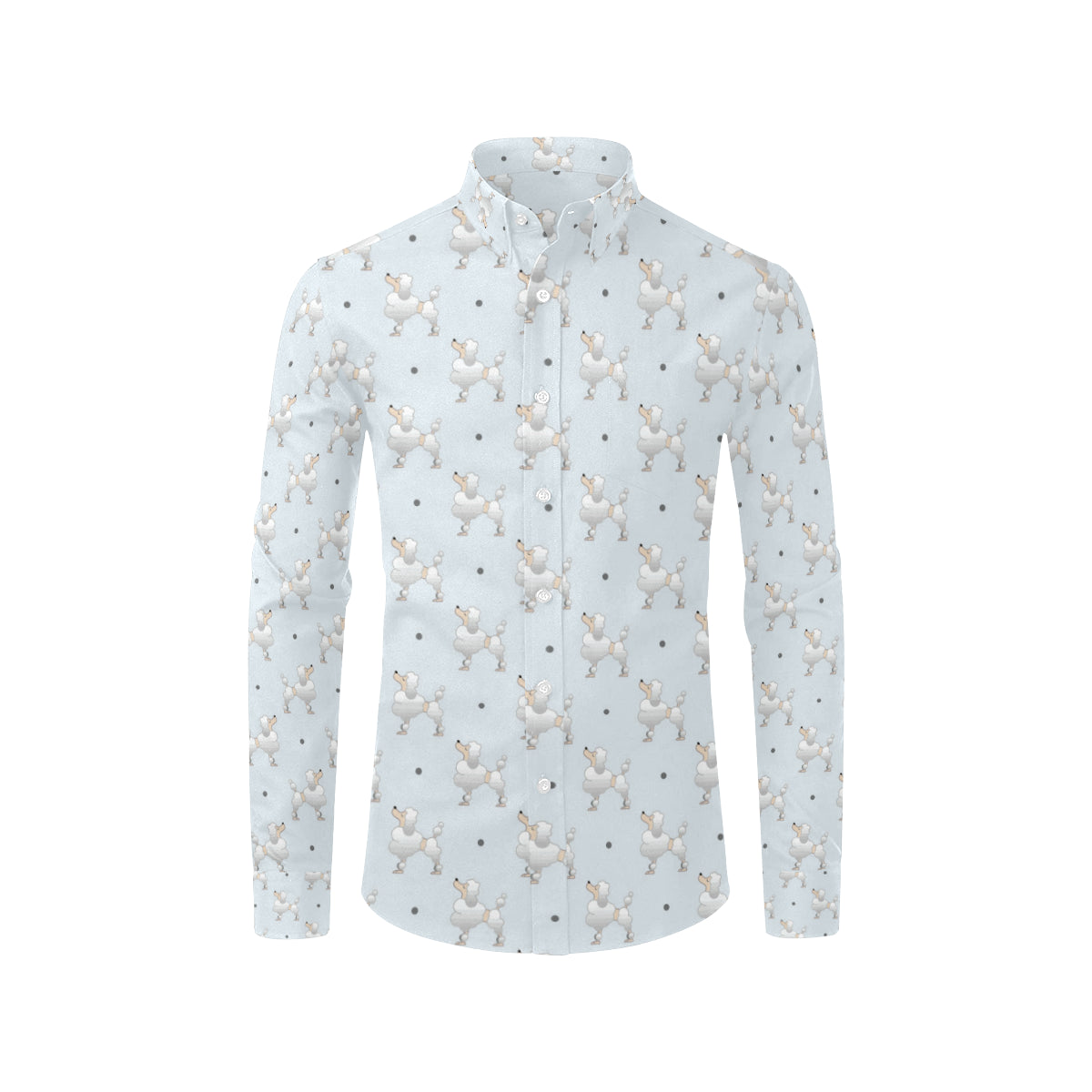 Poodle Pattern Print Design A05 Men's Long Sleeve Shirt