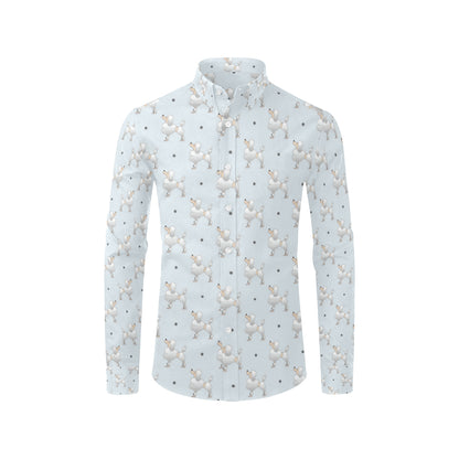 Poodle Pattern Print Design A05 Men's Long Sleeve Shirt
