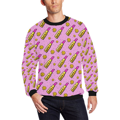Lipstick Pattern Print Design LT03 Men Long Sleeve Sweatshirt