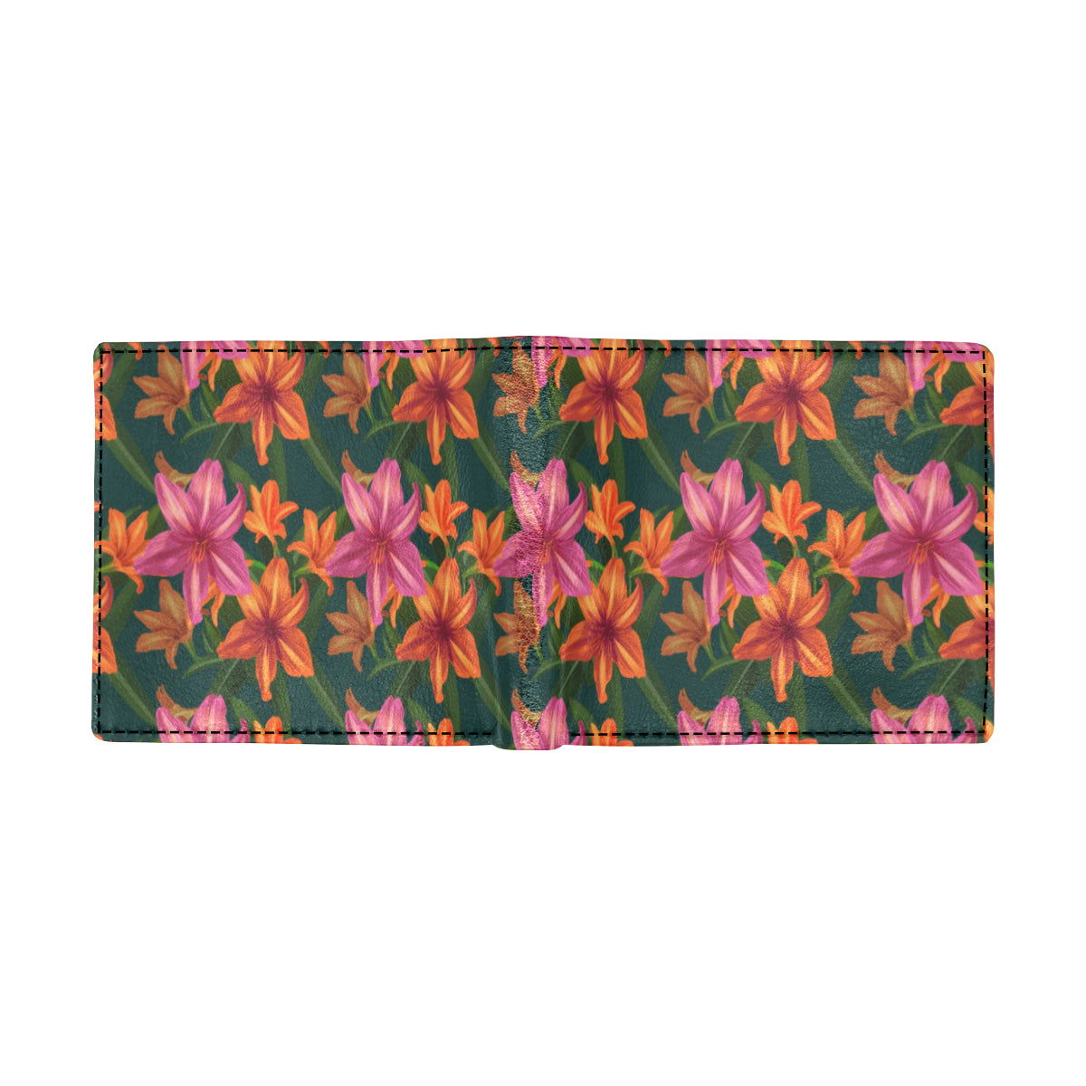 Amaryllis Pattern Print Design AL01 Men's ID Card Wallet