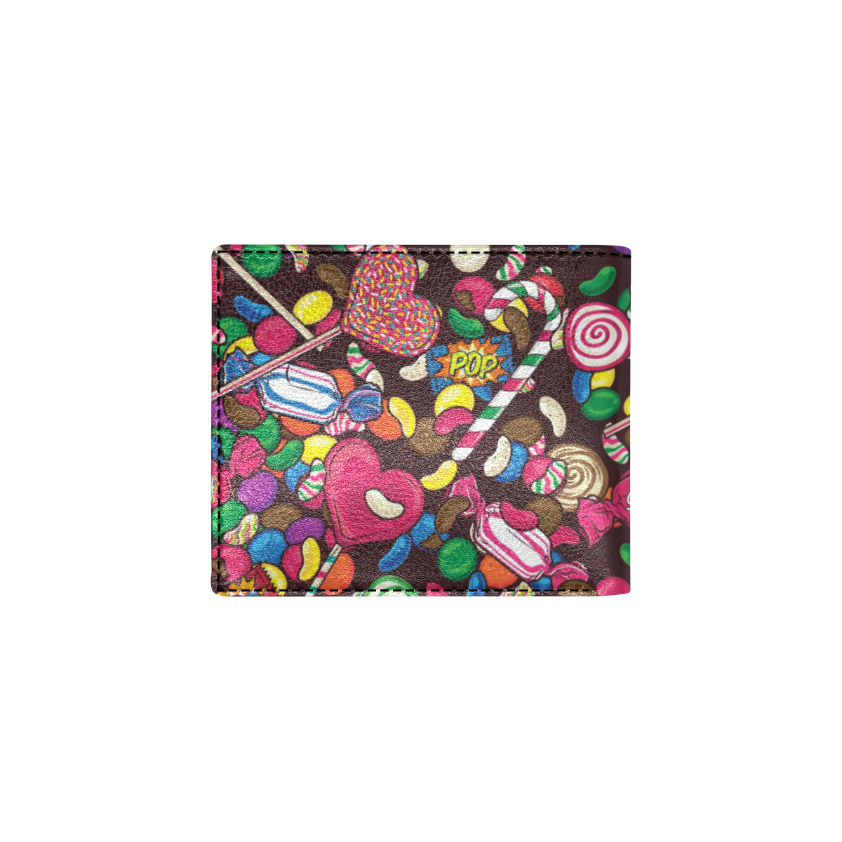Candy Pattern Print Design CA02 Men's ID Card Wallet