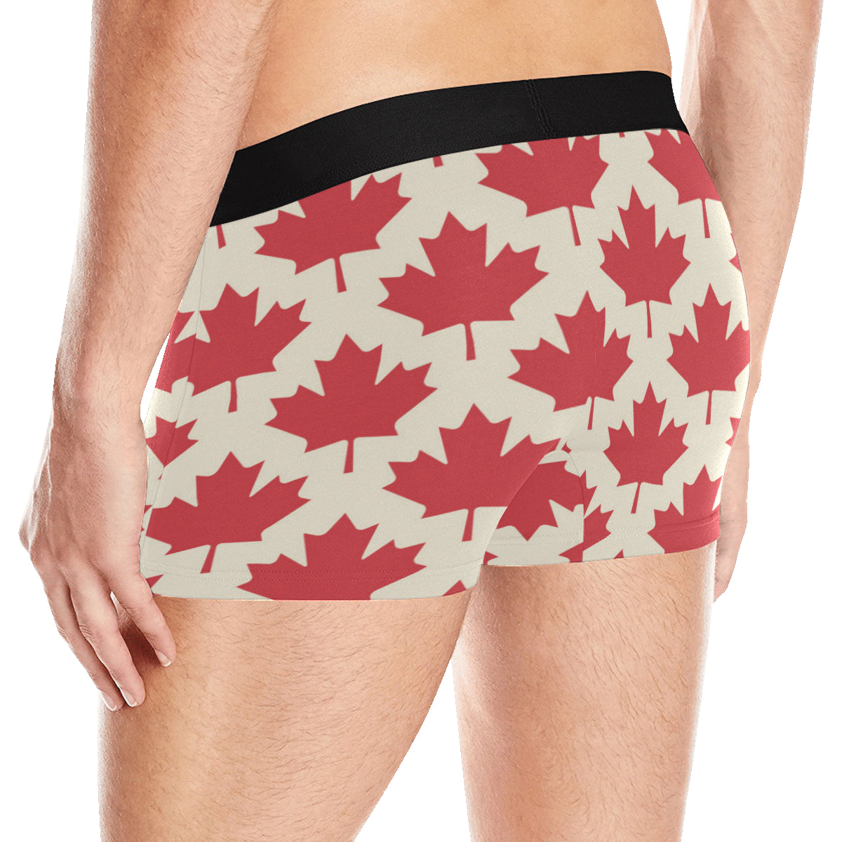 Maple Leaf Pattern Print Design 03 Men's Boxer Briefs