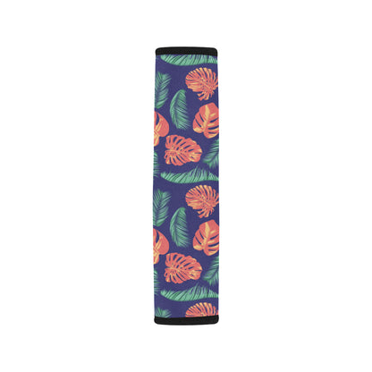 Palm Leaves Pattern Print Design PL011 Car Seat Belt Cover
