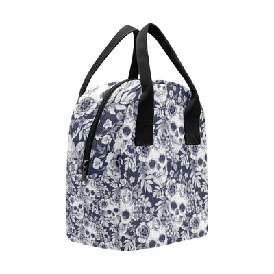 Skull Floral Beautiful Insulated Lunch Bag