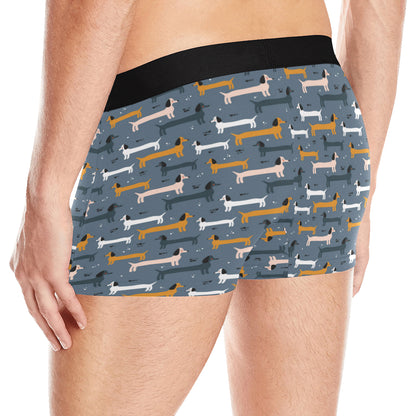 Dachshund Pattern Print Design 012 Men's Boxer Briefs