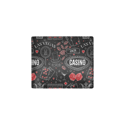 Casino Pattern Print Design 04 Men's ID Card Wallet