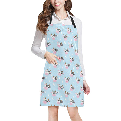 Cow Pattern Print Design 07 Apron with Pocket