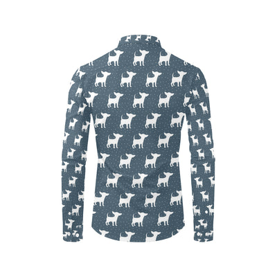 Chihuahua Pattern Print Design 03 Men's Long Sleeve Shirt