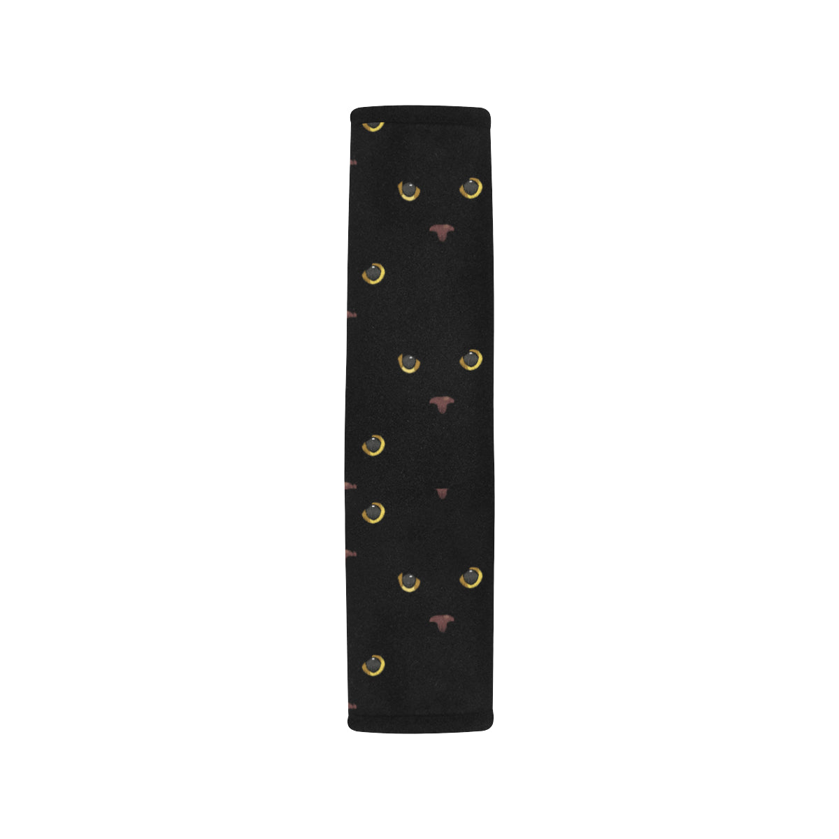 Black Cat Face Print Pattern Car Seat Belt Cover
