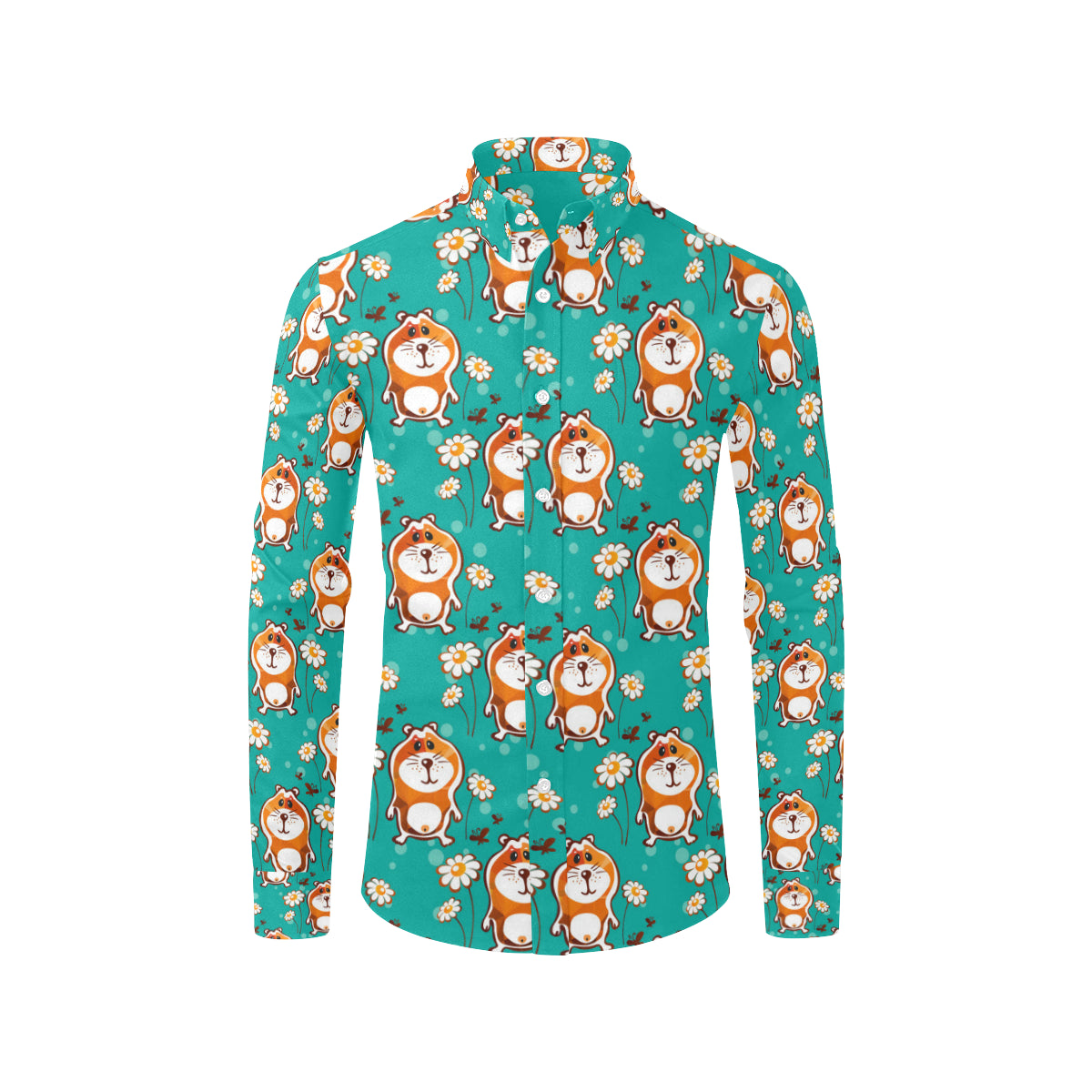 Hamster Pattern Print Design 01 Men's Long Sleeve Shirt