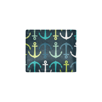 Anchor Pattern Print Design 03 Men's ID Card Wallet