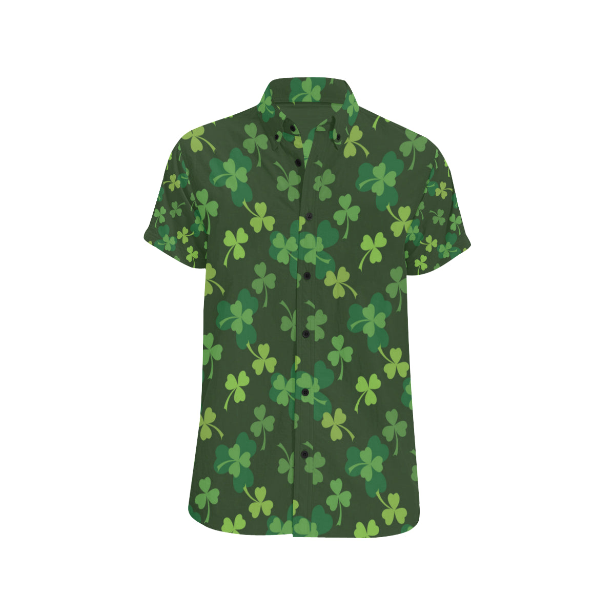 Irish Pattern Print Design 03 Men's Short Sleeve Button Up Shirt