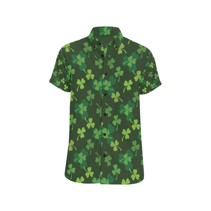 Irish Pattern Print Design 03 Men's Short Sleeve Button Up Shirt