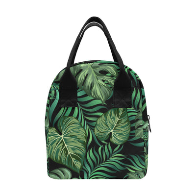 Green Fresh Tropical Palm Leaves Insulated Lunch Bag