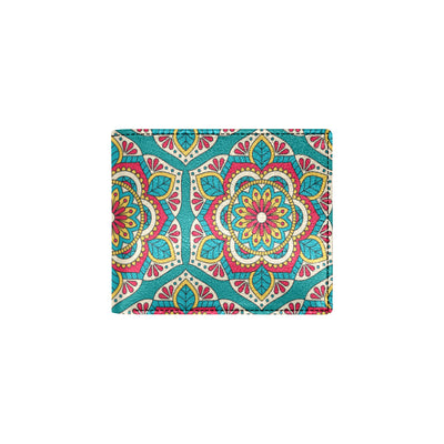 Mandala Pattern Print Design 03 Men's ID Card Wallet