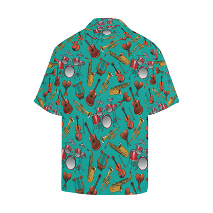 Drum Set Pattern Print Design 01 Men's Hawaiian Shirt