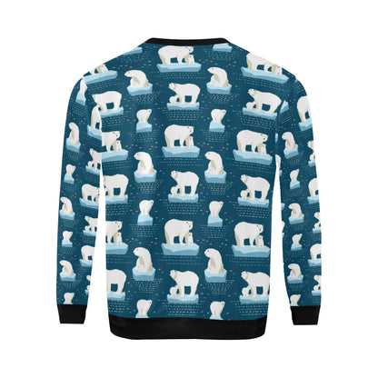 Polar Bear Pattern Print Design PB02 Men Long Sleeve Sweatshirt