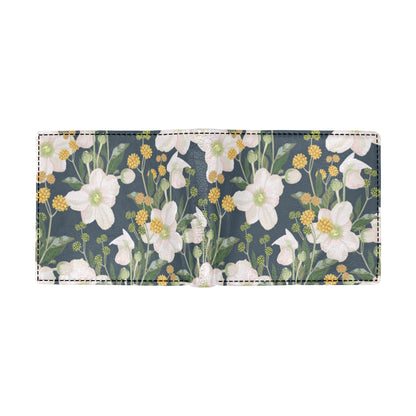 Anemone Pattern Print Design AM04 Men's ID Card Wallet