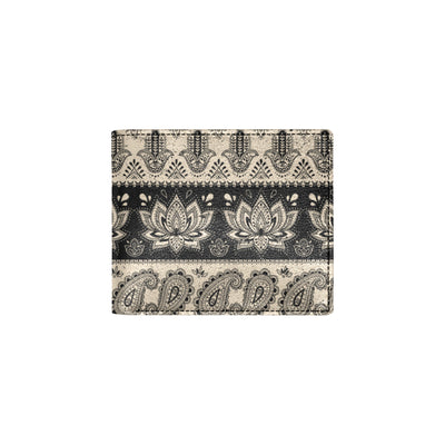 Elephant Hansa Lotus Pattern Men's ID Card Wallet