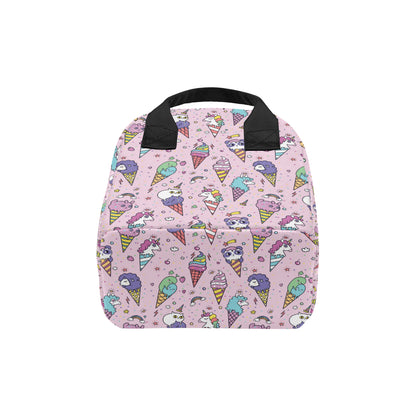 Ice Cream Pattern Print Design IC05 Insulated Lunch Bag