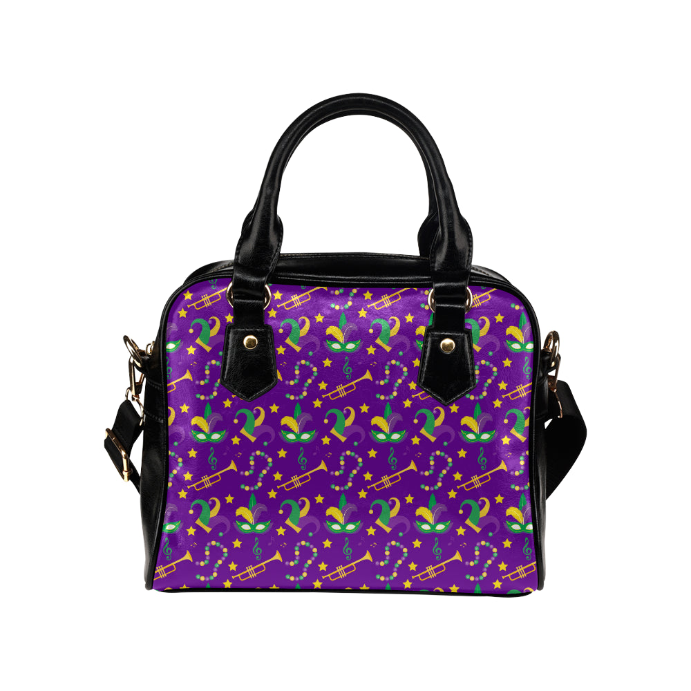 Mardi Gras Pattern Print Design 06 Shoulder Handbag