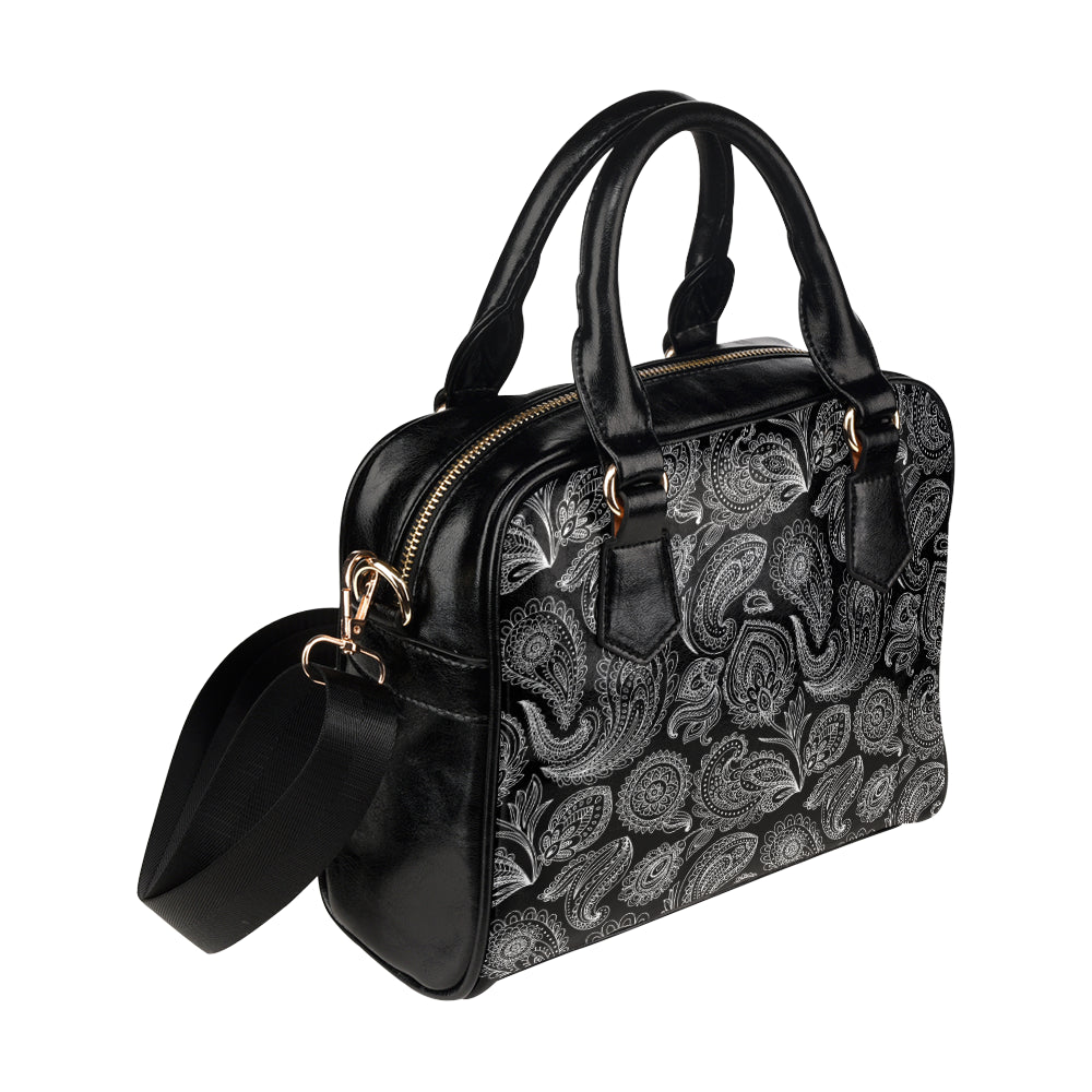 Paisley Pattern Print Design A04 Shoulder Handbag