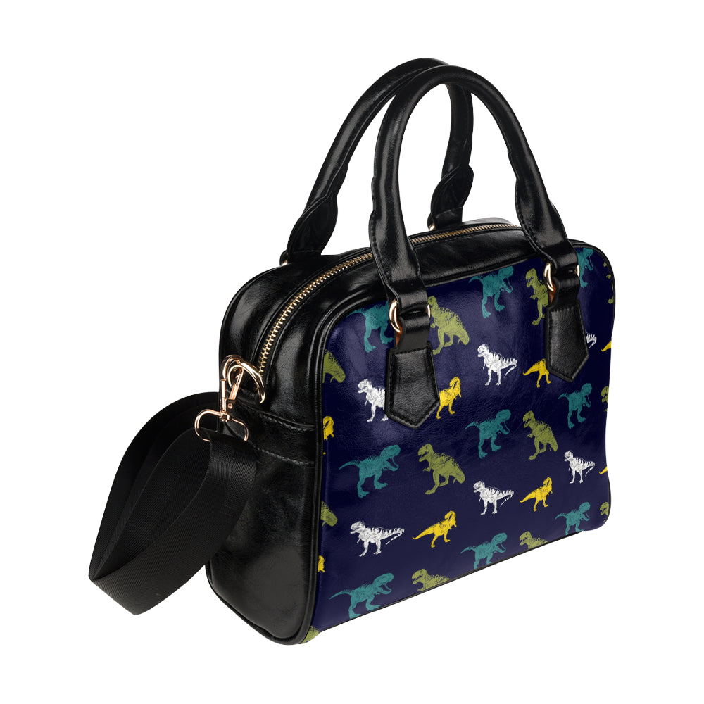 T Rex Pattern Print Design A07 Shoulder Handbag