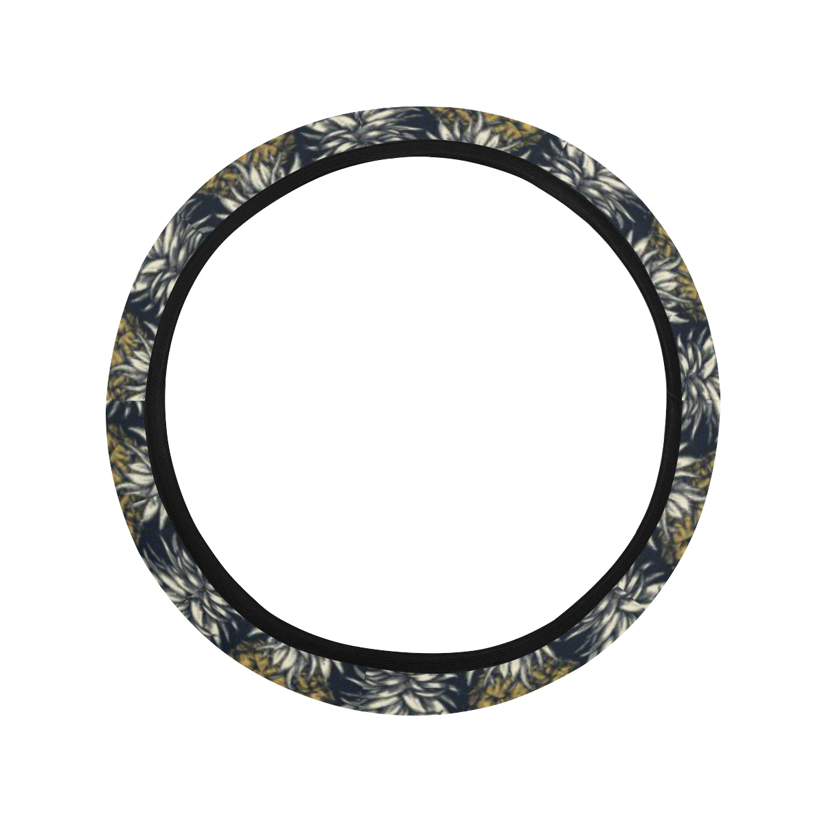 Pineapple Print Design Pattern Steering Wheel Cover with Elastic Edge