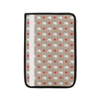 Bull Terriers Pattern Print Design 01 Car Seat Belt Cover