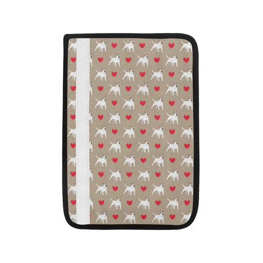 Bull Terriers Pattern Print Design 01 Car Seat Belt Cover