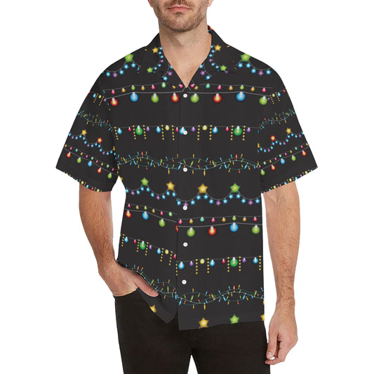 Christmas Light Pattern Print Design 01 Men's Hawaiian Shirt